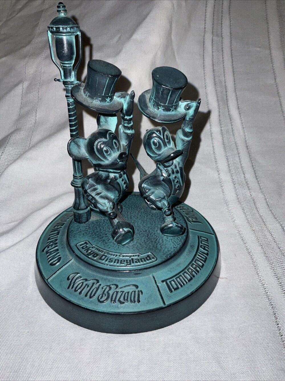 TOKYO DISNEYLAND MICKEY MOUSE DONALD DUCK BRONZE STATUE